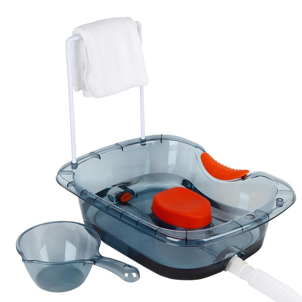 Lavacabezas para Personas Postradas en Cama - Lavacabezas Portátil para el Hogar para Personas Mayores - Bandeja para el Lavado del Cabello