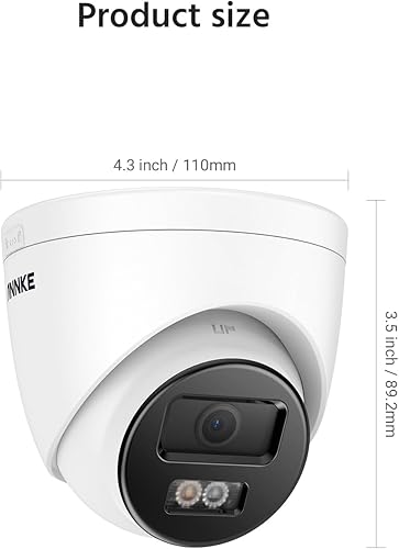 Miniatura 9 de ANNKE C1200 Cámara IP PoE de seguridad de 12MP al aire libre, cámara domo de vigilancia gran angular de 134 con IA inteligente, visión nocturna a
