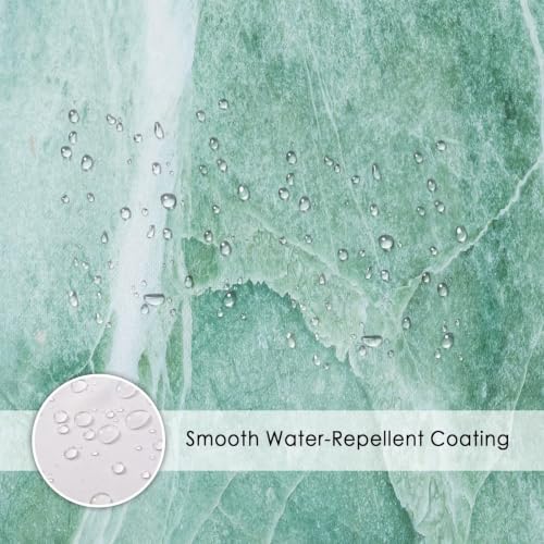 Rideau de douche imperméable lavable en machine marbre vert