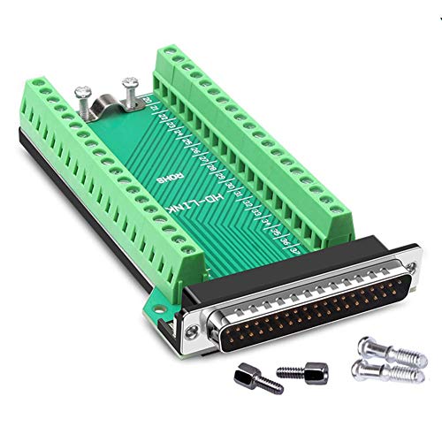 ANMBEST DB37 Solderless RS232 D-SUB Serial to 37-pin Port Terminal Male Adapter Connector Breakout Board
