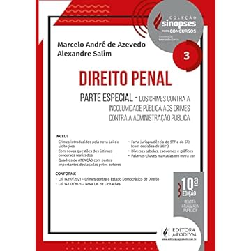 Capa do livro Sinopses Para Concursos - Direito Penal - Parte Especial (Volume 3)