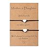 MANVEN Mom Gifts Mother Daughter Bracelets Mommy and Me Heart Matching Wish Bracelets Daughter Gift from Mom…