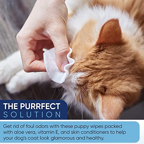 Image of MAGICARE Pet Wipes - 400 pcs Dog Wipes - 8x8 Inch Unscented Dog Paw Cleaner Wipes for Body, Ears, Face, and Skin - Ultra Thick & Soft with Hypoallergenic Formula - Ideal Pet Wipes for Dogs & Cats