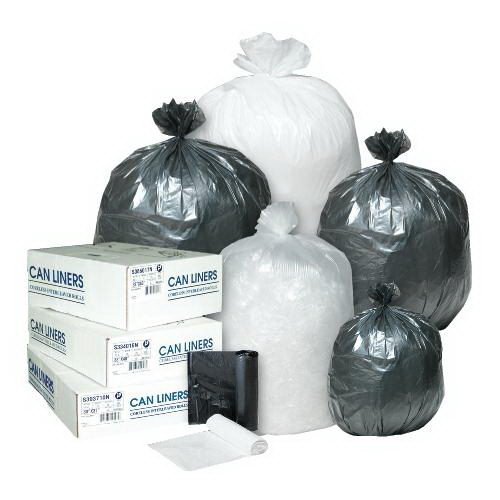 Inteplast Group IBS EC243306N High Density Commercial Can Liners 24x33 6 Mic - Clear
