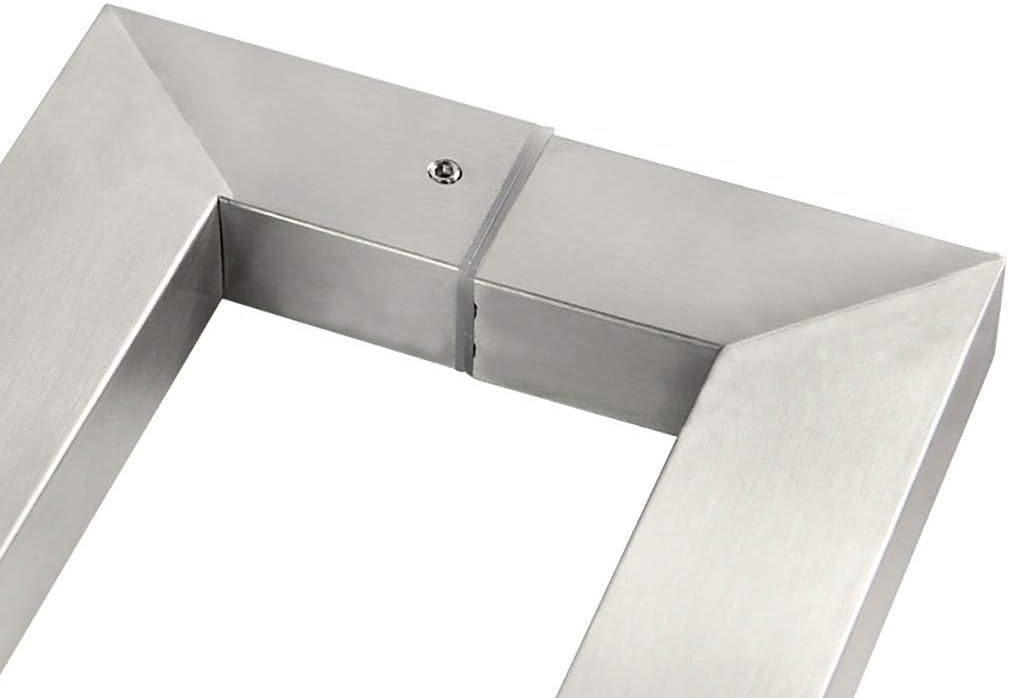 Heavy Duty Stainless Steel Square Tube Commercial Push-Pull Door Handle/Glass Door Handle/Wooden Door Handle 5 Lengths (Size : Length600mm) (Length440mm)
