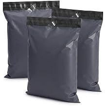 Switory 14x19 Inch Postage Bags 25Pcs, Large Parcel Bags, Heavy Duty Mailing Bags | Tear-Proof, Self-Seal & Waterproof Packaging for Clothes, Postal & Shipping | Grey