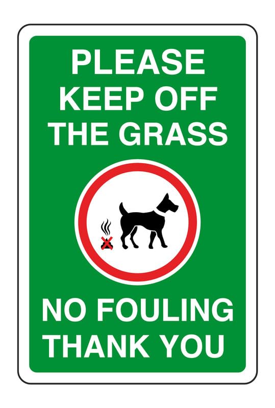 Si prega di tenere lontano l'erba no fouling Grazie - Cartello di sicurezza per cani - Foto 6 di 8