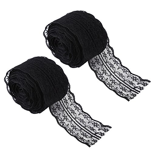 La Mejor Lista de Encajes para comprar online. 44 Cinta de encaje, 20 m Ancho de 4,5 cm Estampado floral Rollo Bordado Cinta de adorno de encaje para falda Tela Mesa Corredor Silla Sash Banquete de boda Nupcial Ducha Decoraciones...