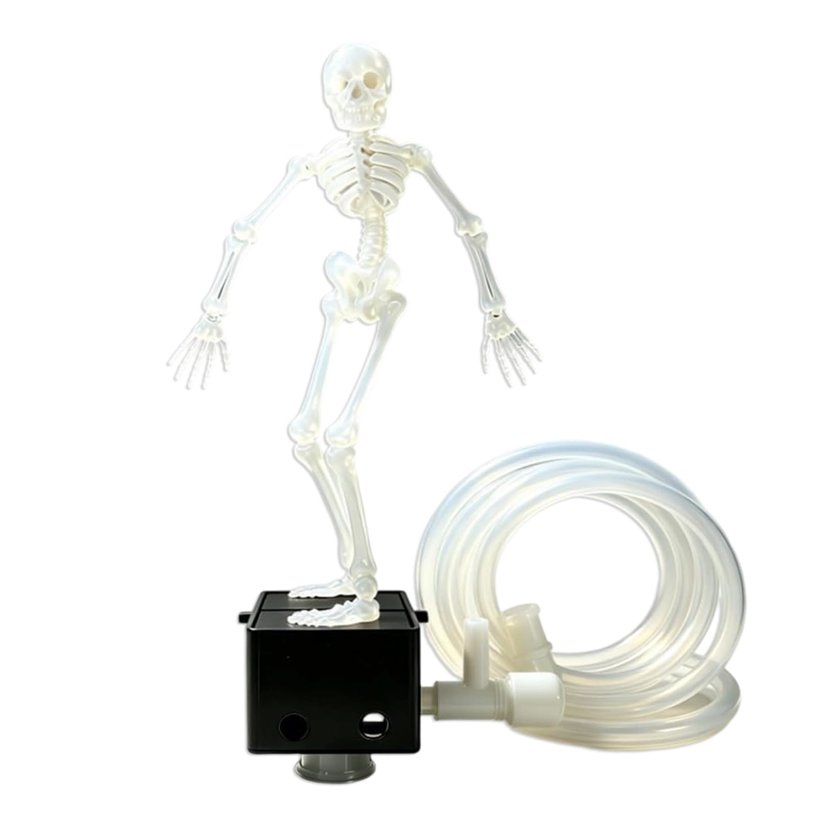 Dancing Skeleton Fish Tank Ornament, Moving Bubbler Decor for Aquarium