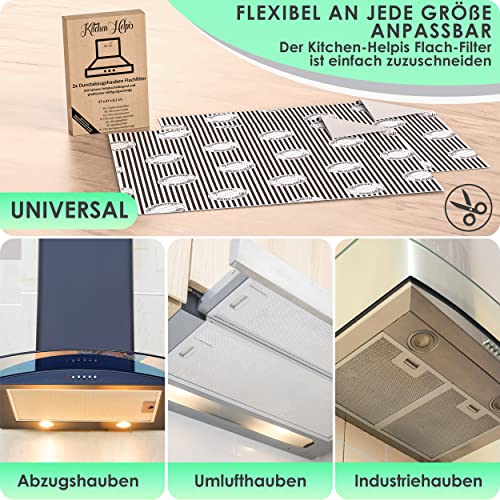 Kitchen Helpis® 2X Dunstabzugshaube Flachfilter, 57x54cm, 1mm dick, Universal Filter Dunstabzugshaube zuschneidbar, mit Sättigungsanzeige, starke Filterleistung, 100% kompostierbar, Abzugshaube Filter – Bild 3