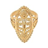 Dubai Golden Ring Gold Color Engagement Adjustable Size Finger Ring African Nigerian Design