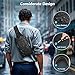 HEROIC KNIGHT Crossbody Sling Bag for Men, Waterproof Sling Crossbody Backpack with USB Charging Port, Anti Theft Chest Shoulder Hiking Bags Daypack for Commute, Work, Sport, Travel - Black