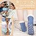 Fuzzy Socks with Grips for Women, 5 Pairs Soft Fluffy Sleep Cozy Hospital Socks Non Skid Plush Slipper Socks Gifts,B-solid Pieced 01