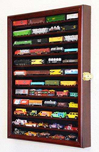 image for sfDisplay.com,LLC. 12 Shelves N Scale Train Model Trains Display Case 