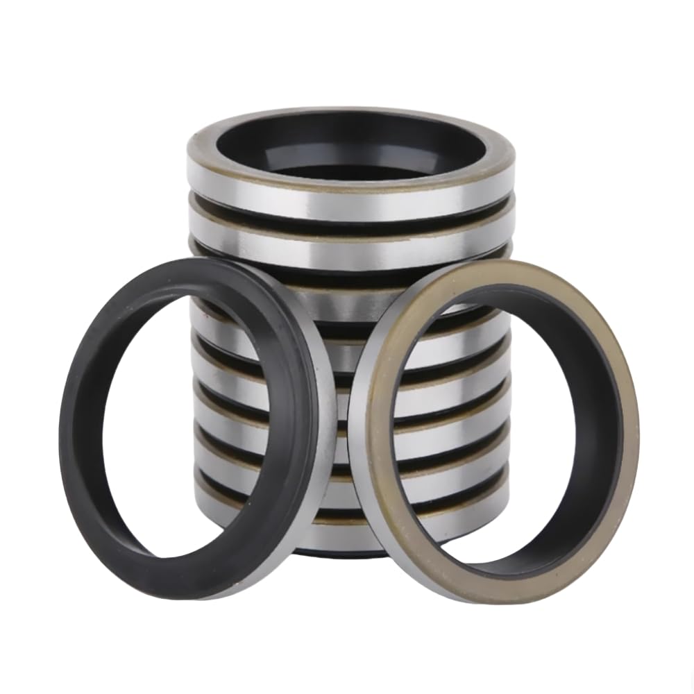 Junta tórica de sello industrial, Anillo a prueba de polvo carcasa metálica GA, sello aceite caucho nitrilo, 45-57,15mm ID 53-85mm OD, 1 unidad(55x68x4/7)