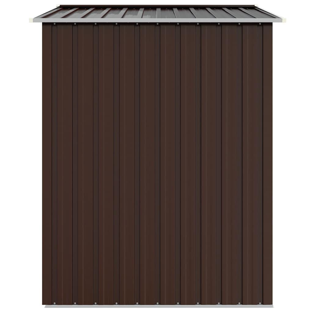 Cobertizo Braun 205 x 129 x 183 cm de acero galvanizado con techo inclinado para un almacenamiento duradero de herramientas, muebles de jardín, bicicletas, cortadoras de césped y más en jardín
