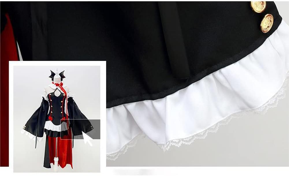 Costume Dress Flared Sleeves Full Set With Accessory For Women