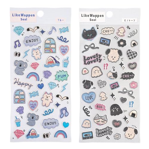 �V�[�� ���� �h�J���X�e�b�J�[ �L���L�� 2D�h�J�V�[�� �G���{�X�X�e�b�J�[ 2���Z�b�g �N�}/�A���p�J/����/�E�T�M�� �R�[�g��+PVC�G�R�f�� ������� �\��t���� �q�� DIY�p ���蕨 ���̎q�蒠 �X�}�z���� ���L���p 0406�F�ԍ� [���s�A��