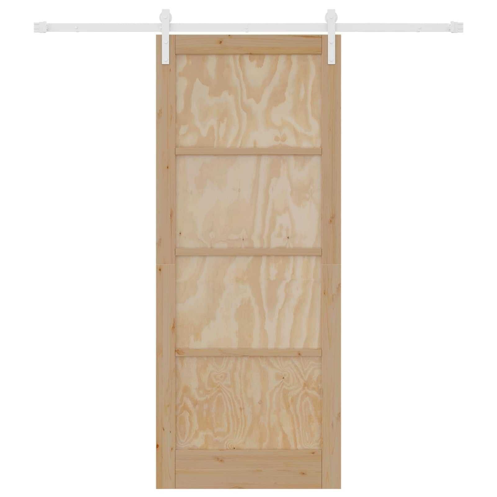 1 Schiebetür 86 x 211 cm Massives Kiefernholz, Platzsparendes Design mit Obenlaufmechanik for Wohnzimmer3445430