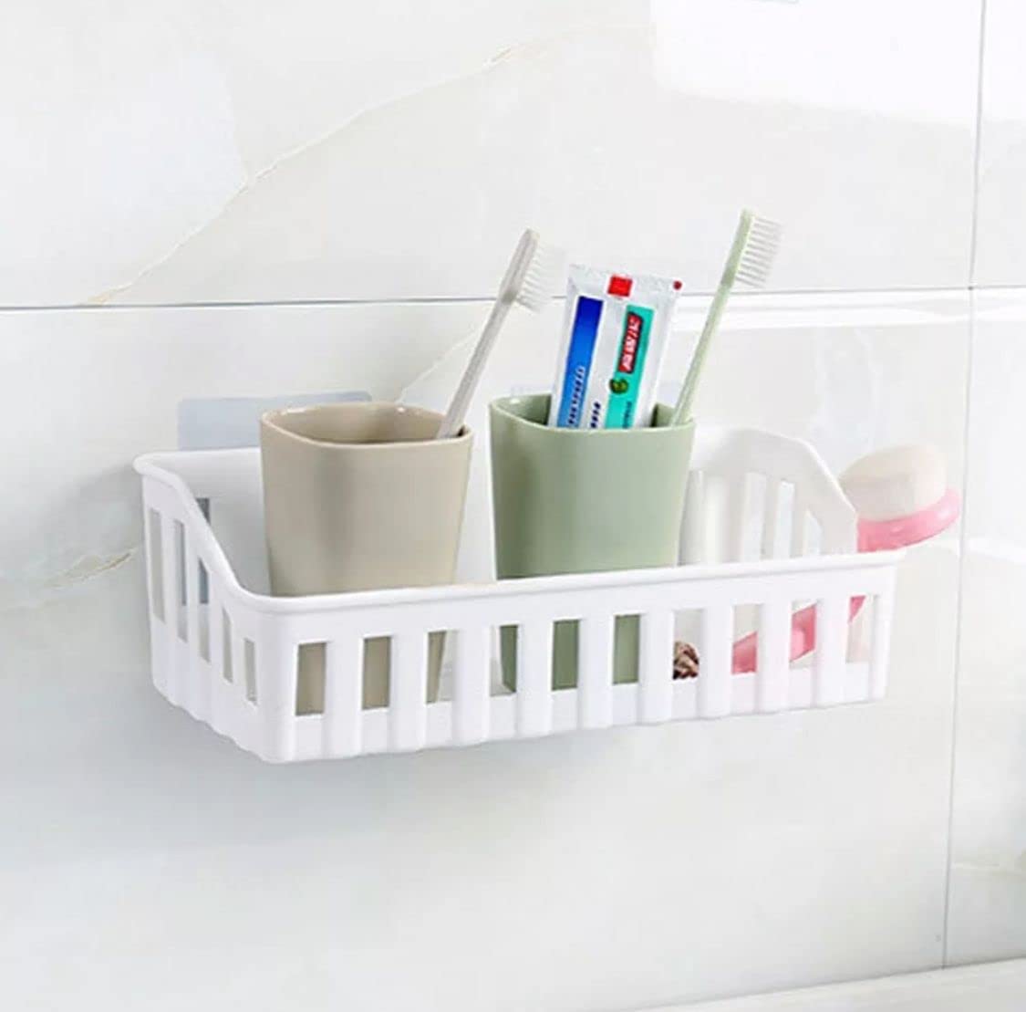 YAADGAR Bathroom Shelf for Wall Self Adhesive, Bathroom Organiser without Drill, Self Adhesive Shelf, Bathroom Shelf for Wall Plastic, Shelf for Bathroom Accessories Items (Pack of 2) (B0D8KN767W) Amazon Price History, Amazon Price Tracker