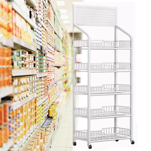 Estante de exhibición minorista de 4 o 5 niveles para supermercado