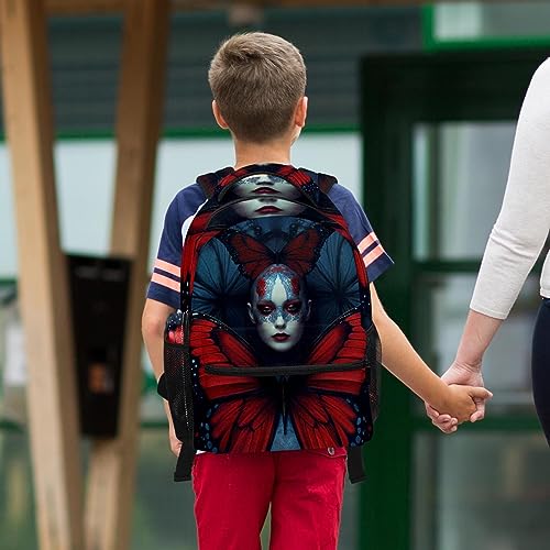 Sac à dos daypack papillon rouge pour les sorties des ados - 6