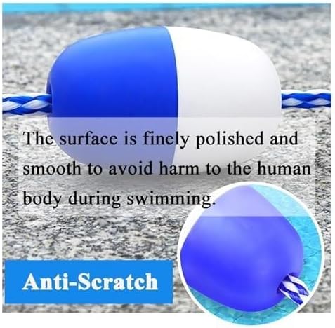 スイミングプール安全ロープフロートキット、ブイボール付きナイロンロープ、プールの安全のための視認性の高いスイムレーンディバイダー、長