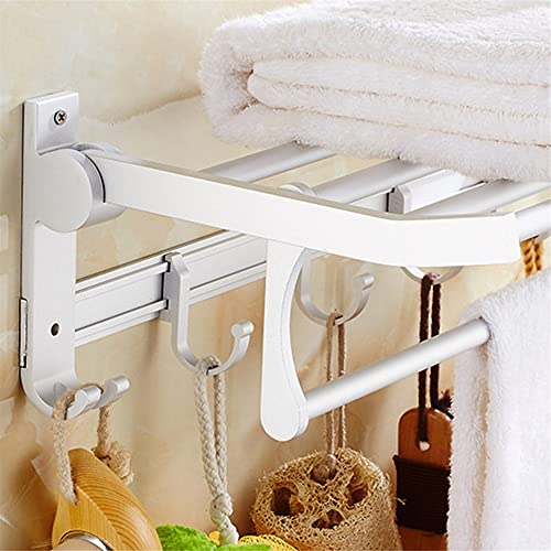 Porte-serviettes pliable rabattable à double articulation pour séchage rapide