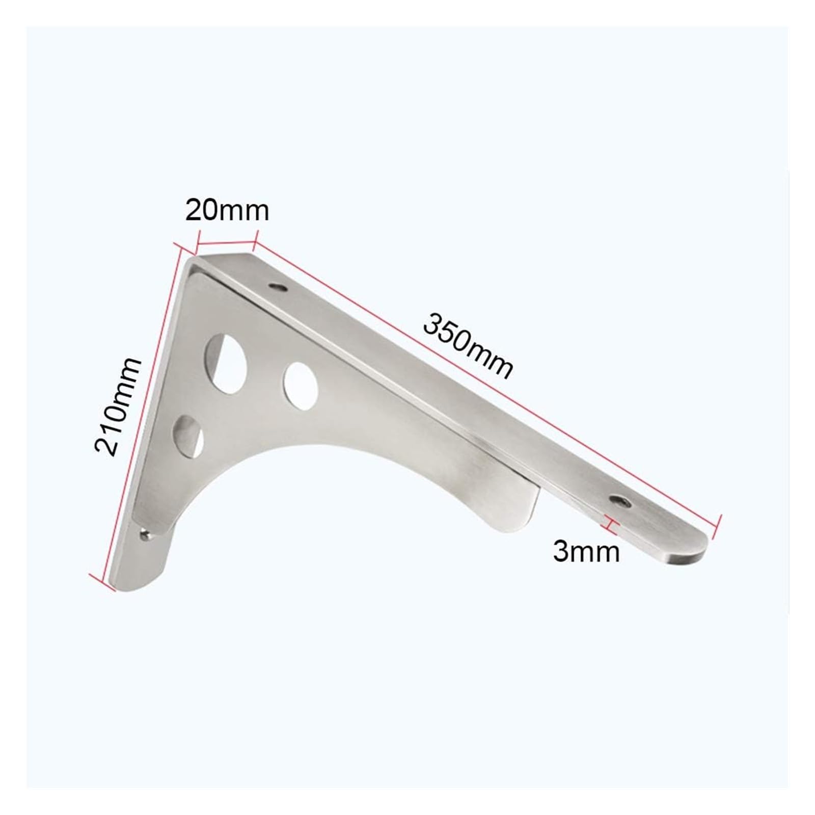 Reggimensola, Staffe Per Mensole Pesanti, Staffe for mensola a muro in acciaio inossidabile argento, staffa angolare for carichi pesanti da 2 pezzi - Angolo di rinforzo angolare for ponteggio galleggi