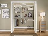 ClosetMaid 22875 ShelfTrack 5ft. to 8ft. Adjustable Closet Organizer Kit, White