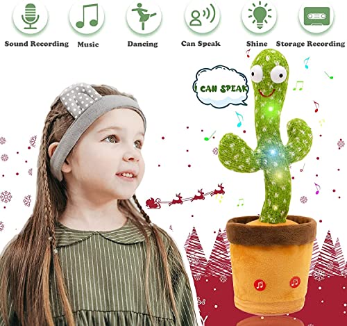 Image of Rechargeable Talking Cactus for Kids Dancing Cactus Toys Can Sing Wriggle & Singing Recording Repeat What You Say Funny Education Toys Playing Home Decor Items for Kids