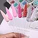 150 Pcs Nail Swatch Sticks with Ring, Clear Pointed Shaped Nail Art Polish Display Tips, Stiletto False Nail Sample Sticks, Nail Practice Color Display Board Manicure Home DIY Salon Supplies