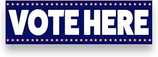 Vote HERE Vinyl Banner 10 Feet Wide by 3 Feet Tall