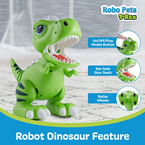 Power Your Fun 8322A Robo Pets T-Rex Dinosaur Toy For Boys And Girls - Remote Control Robot thumb #3