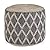 SIMPLIHOME Edgeley Round Pouf, Footstool, Upholstered in Grey, Natural Woven Braided Jute and Cotton, for the Living Room, Bedroom and Kids Room, Boho, Contemporary, Modern