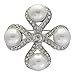 Broche Boutique Impresionante Plata Cristal Transparente y Pearl Chunky broche/broche ramo/broche para tarta de boda/regalo