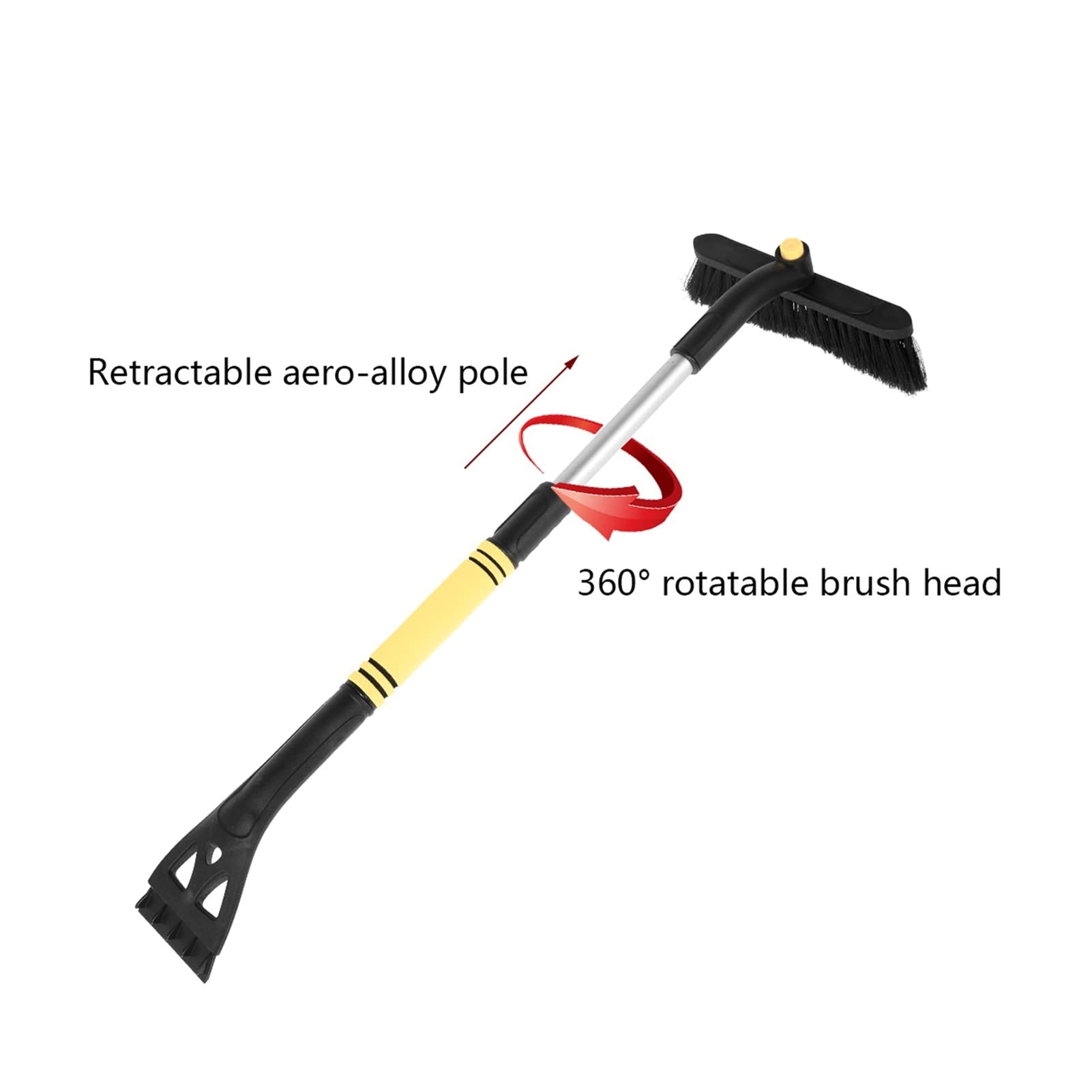 Blocs de Neige 3 en 1 Brosse à Neige Pare-Brise Brise-Glace Nettoyage Rapide Brosse en Verre Hiver d'urgence Neige Outils de déneigement compatibles avec Les camions de Voiture Camping en Plein air