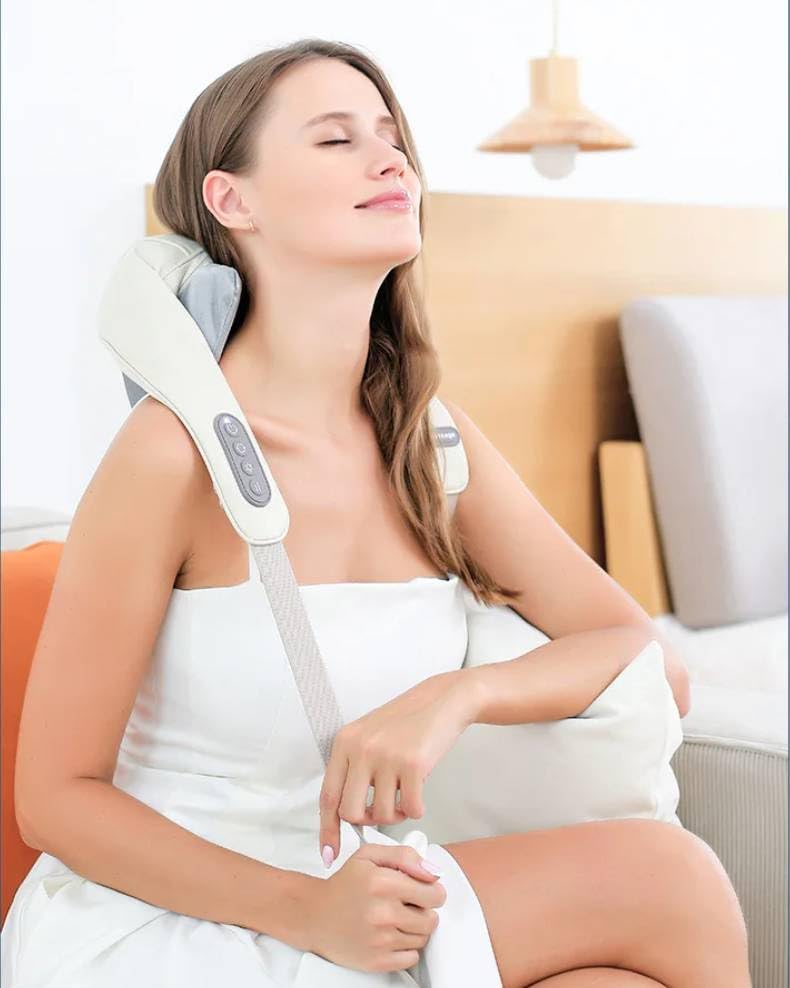 NEVENUE - Shiatsu Relax Massager | Electric Full-Body Deep Tissue Massage Machine for Neck, Shoulder, Back, Arms, Legs & Muscle Pain Relief | Portable & Rechargeable NEVENUE - Shiatsu Relax Massager | Electric Full-Body Deep Tissue Massage Machine for Neck, Shoulder, Back, Arms, Legs & Muscle Pain Relief | Portable & Rechargeable