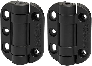 Safetech TopKlik SHG-90L Black Self-Closing Heavy Duty Gate Hinges - Adjustable Tension, Pool Safety for Aluminum Gates Up to 90 lbs