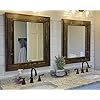 Herringbone reclaimed wood framed mirror available in 5 sizes and 20 stain colors shown in dark walnut large framed mirror wall mirror decorative home decor accents  urban country home decor