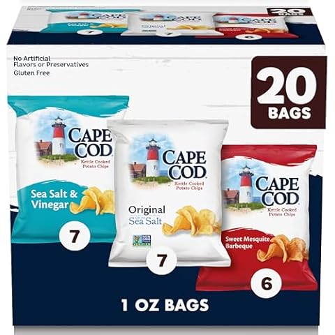 Cape Cod Potato Chips Variety Pack, 1 Oz, (Pack of 20) Cover