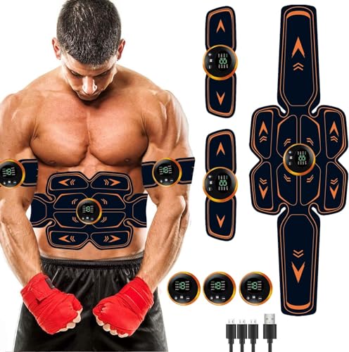 Estimulador de Aparato de Entrenamiento Abdominal,Dispositivo de Entrenamiento para el hogar,Cinturón Abdominal Electrosti,Electroestimulador Muscular