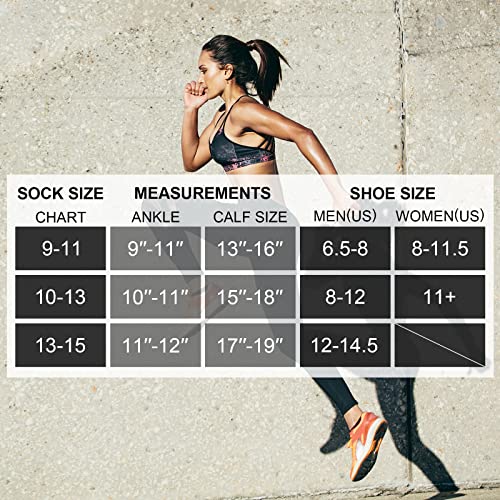 Athlemo 4Pairs Cotton Compression Socks For Men & Women Circulation 8-15Mmhg Knee High Socks 9-11 Blk #TOP7