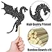 16pcs Dragon Centerpieces Sticks for Table Black Glitter Dragon Baby Shower Decorations for Fantasy Dragon Theme Birthday Party Decorations Supplies