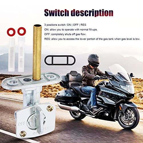 Qazaky Fuel Petcock Valve Switch Compatible With Kawasaki Bayou 220 300 400 Klf220 Klf300 Klf400 Prairie 300 360 400 Kvf360 Kvf400 Kd80X Kdx80 Kdx200 Kdx220 Kdx250 Ke175 Kef300 Kfx250 Kfx400 Kh125 #TOP5