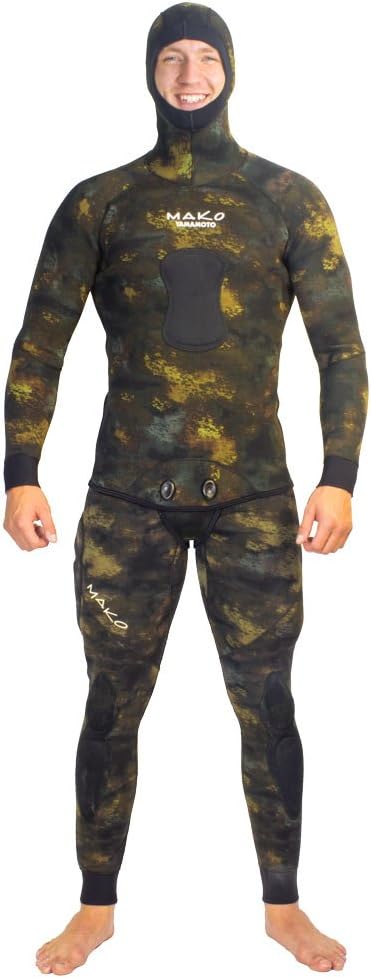 MAKO Spearguns Spearfishing Wetsuit 3mm 2 Piece Yamamoto Reef Camo