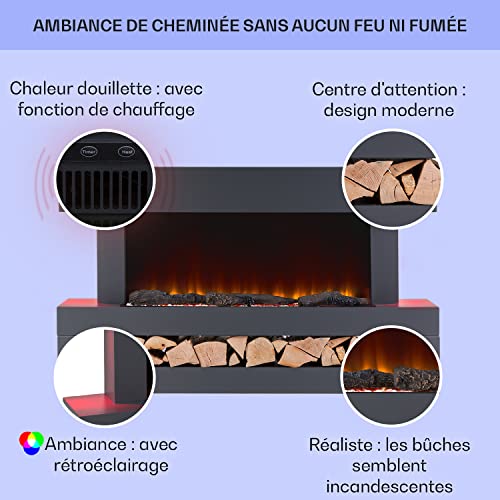 Cheminée électrique 2000W pour chauffer rapidement sans les corvées de cendres - 3