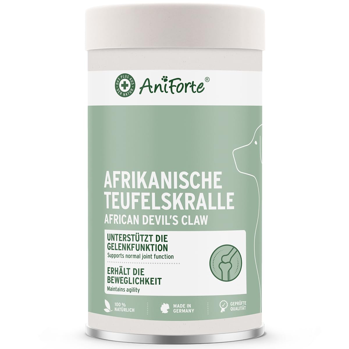 AniForte Afrikanische Teufelskralle für Hunde & Katzen 500g - Teufelskrallen Pulver für Sehnen & Bänder, Gelenkpulver zur Unterstützung der Beweglichkeit & Gelenkfunktion