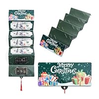 Christmas Money or Gift Card Holder with 10 Slots Surprise Christmas Xmas Gift Card Holder for Santa Cash Supplies,Xmas Money Cards with Envelopes,C-hristmas M-oney H-olders for Cash,Checks,Cards