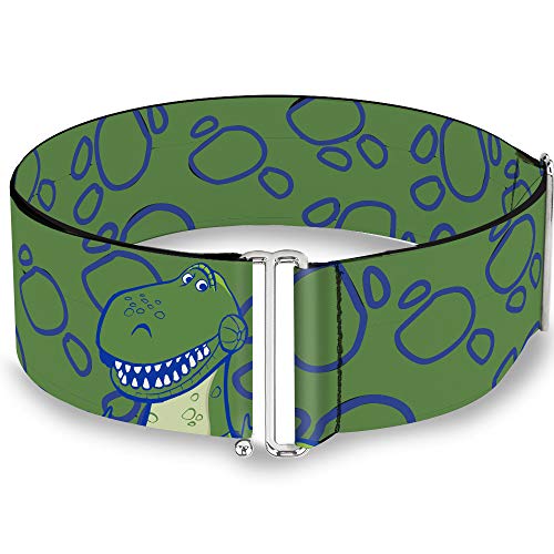 Buckle-Down Belt Women's Cinch Toy Story Rex Smiling Spots Green Blue Available In Adjustable Sizes - Main Image